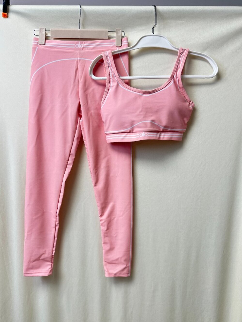 ALO Pink Tank Top & Leggings (Size S)